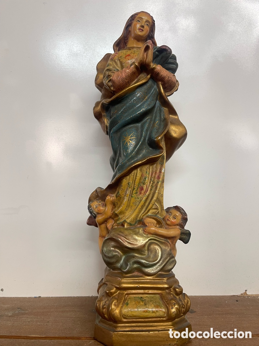 Antig&uuml;edades: Virgen de la Concepci&oacute;n 33cms - SYRA Barcelona - Foto 1