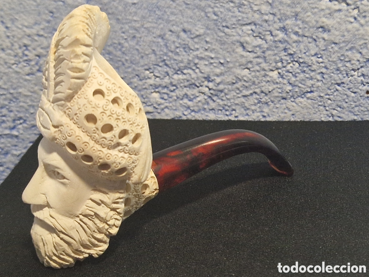 Antig&uuml;edades: Pipa tallada de espuma de mar nueva - Foto 2