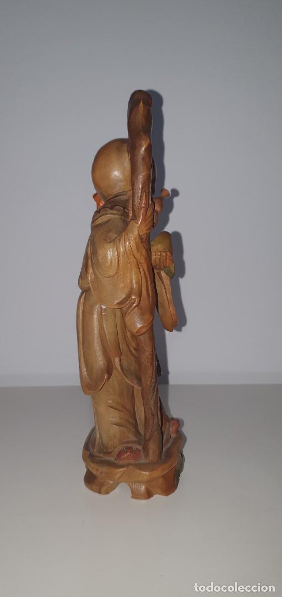 Antig&uuml;edades: Chino de madera. Shouxing: Dios de la longevidad - Foto 4