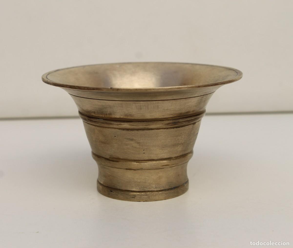 Antig&uuml;edades: ANTIGUO ALMIREZ MORTERO DE BRONCE . 500G - Foto 1