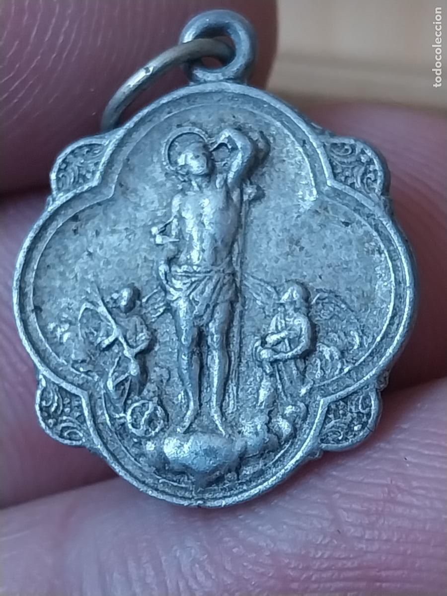 Antig&uuml;edades: SAN SEBASTIAN MEDALLA 2.2CMS ALTO ALUMINIO ORIGINAL VINTAGE