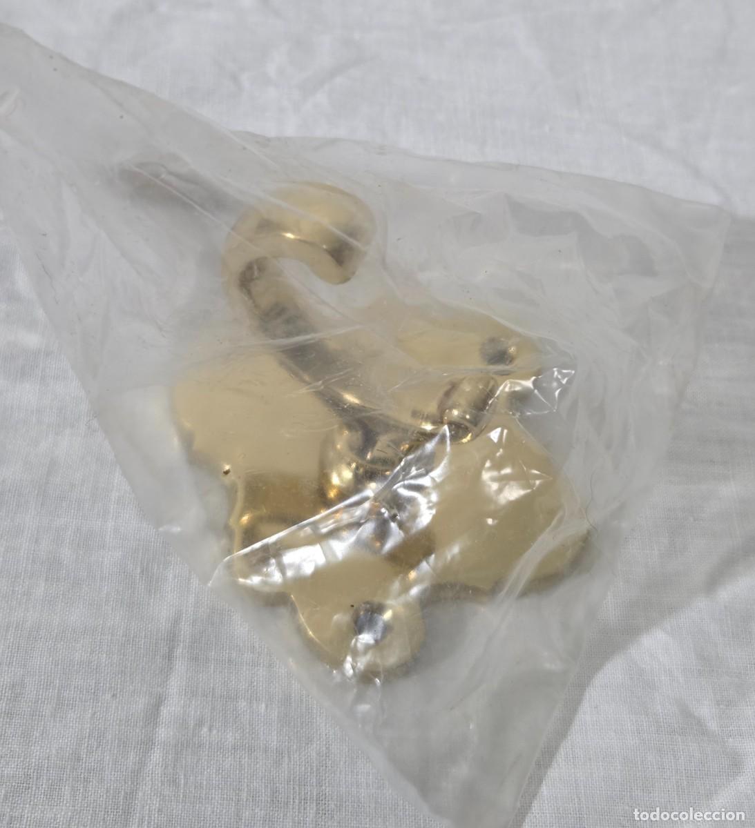 Antig&uuml;edades: 4 apliques perchas de bronce, nuevos - Foto 10