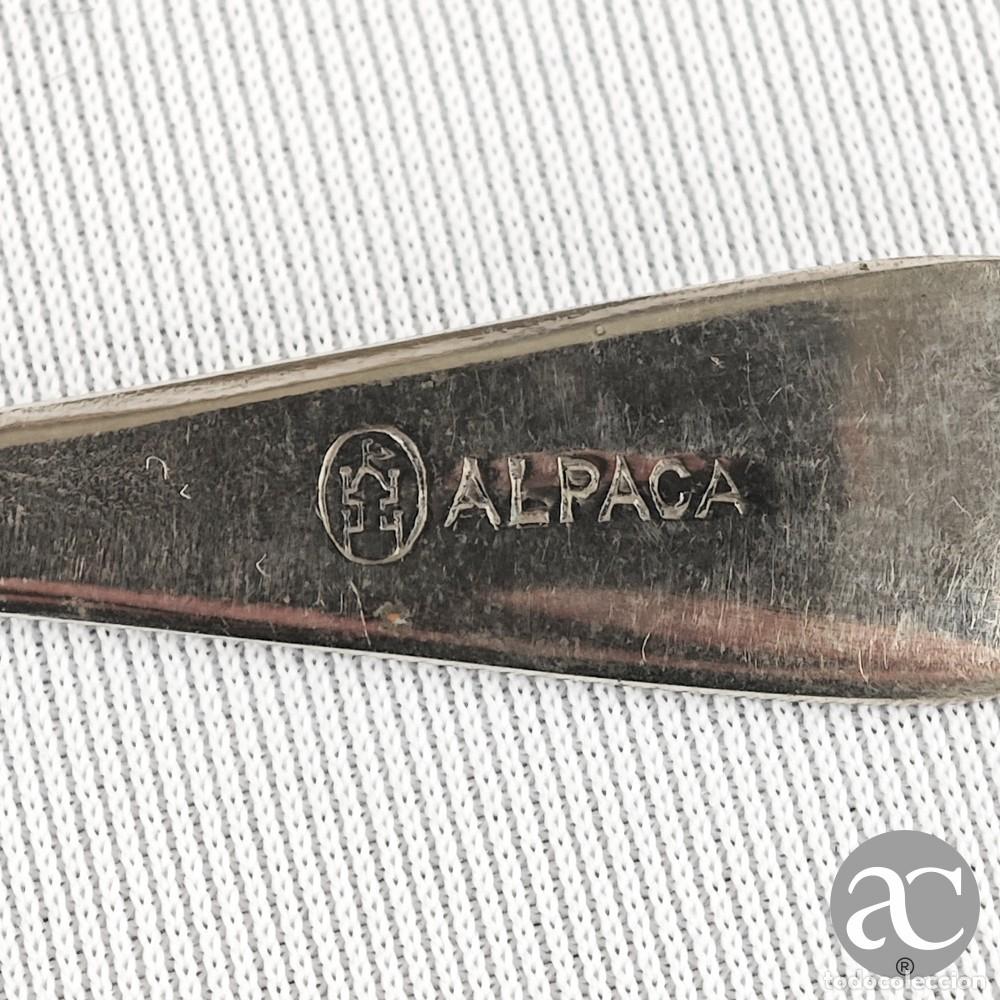 Antig&uuml;edades: Conjunto de 5 colheres de caf&eacute; em Alpaca - Foto 6