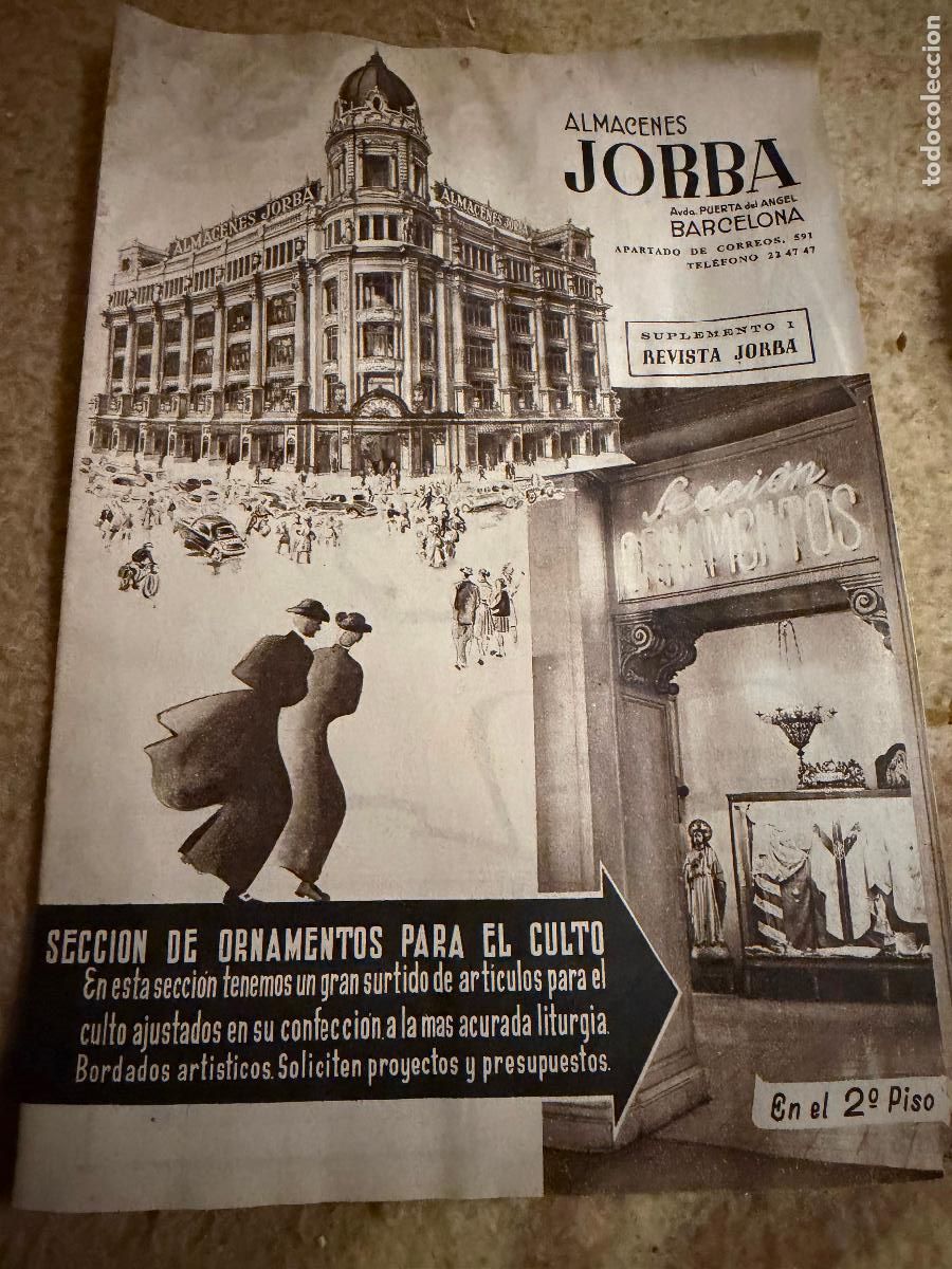 Antig&uuml;edades: Cat&aacute;logo almacenes jorba ornamentos para el culto