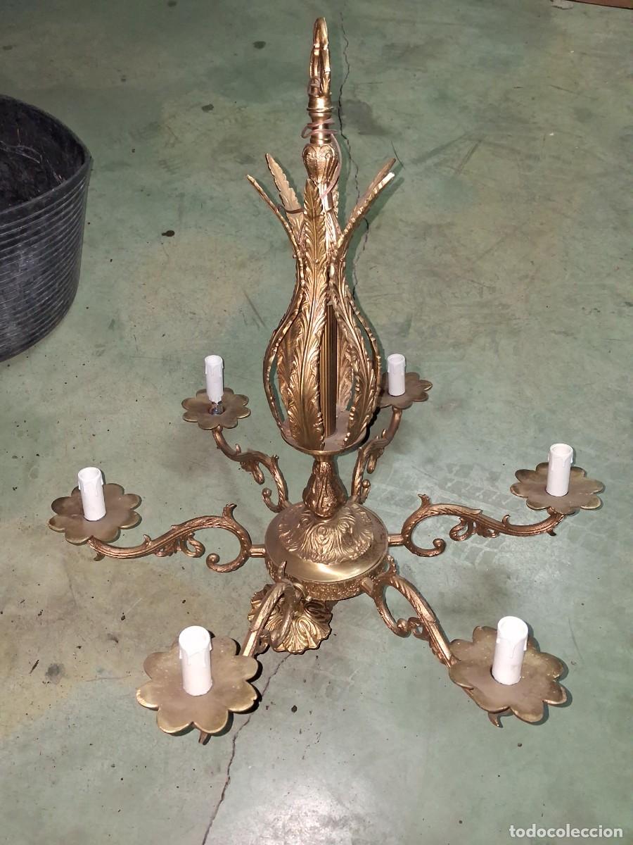 Antig&uuml;edades: L&aacute;mpara de bronce antigua - Foto 1