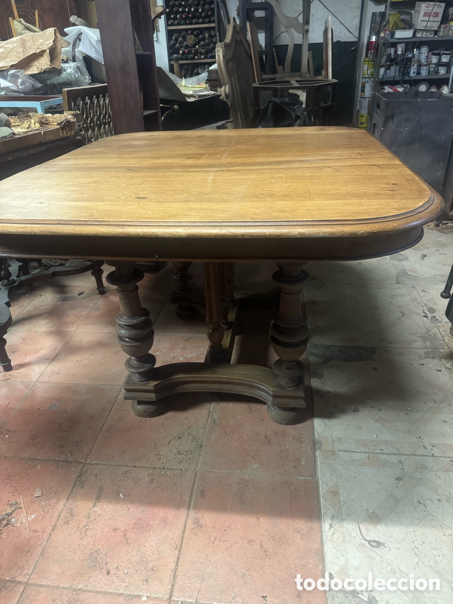 Antig&uuml;edades: Mesa espa&ntilde;ola madera de nogal - Foto 2