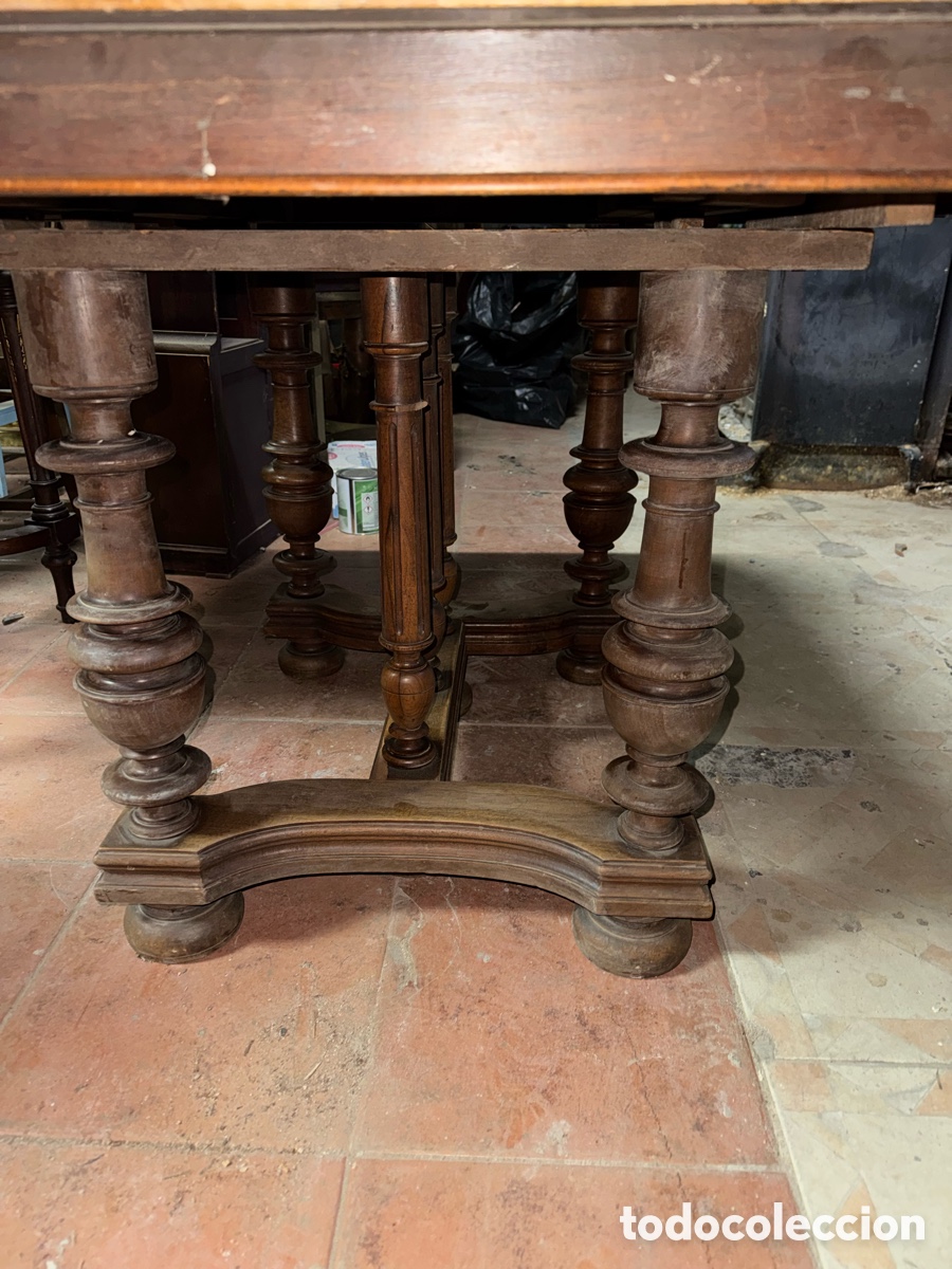 Antig&uuml;edades: Mesa espa&ntilde;ola madera de nogal - Foto 4