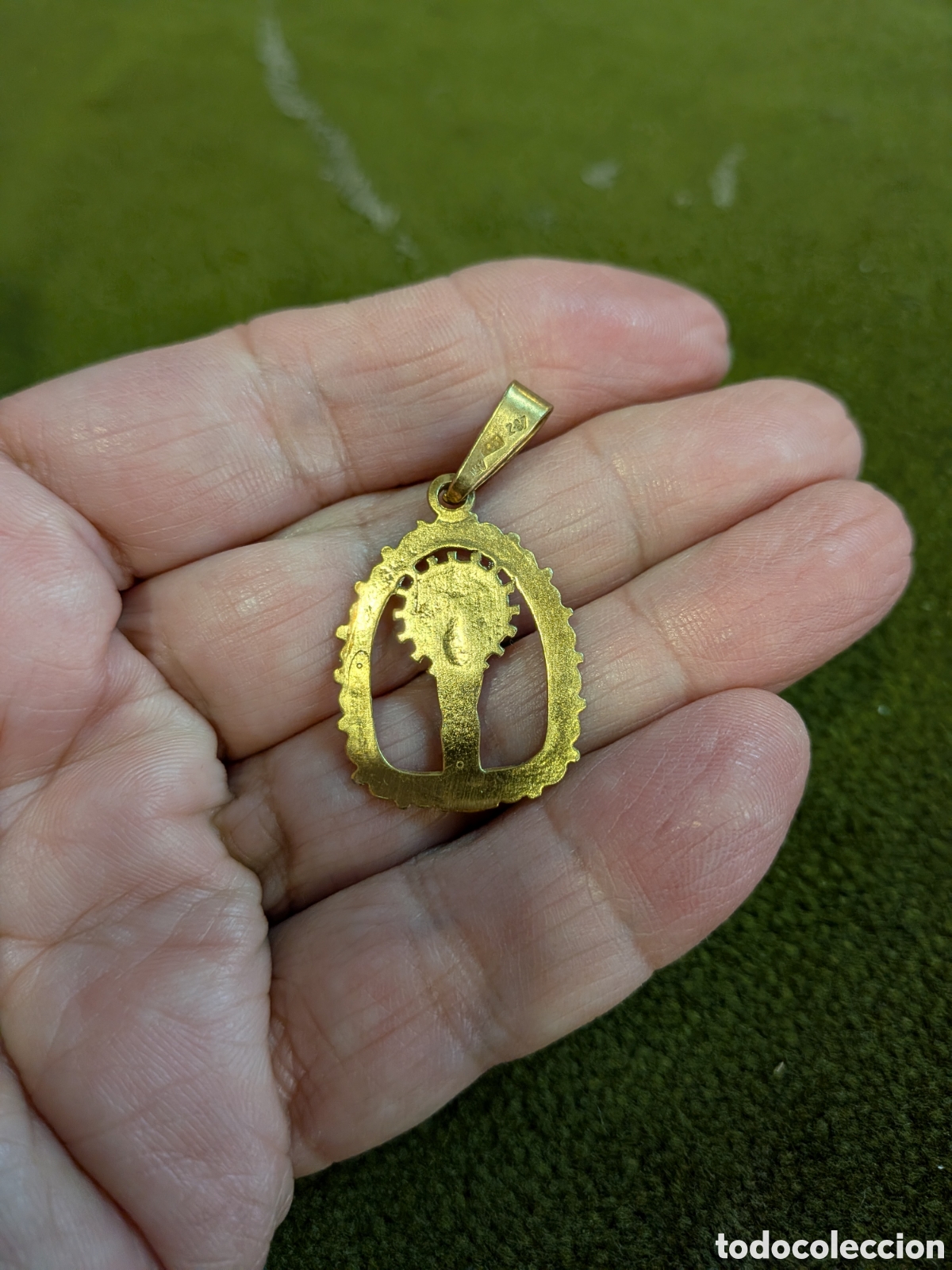 Antig&uuml;edades: Virgen del pilar, plata sobredorada. REF-8762 - Foto 2