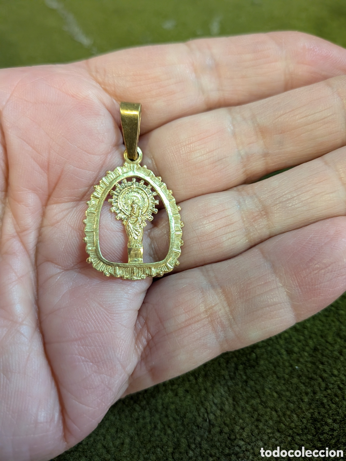 Antig&uuml;edades: Virgen del pilar, plata sobredorada. REF-8762 - Foto 1