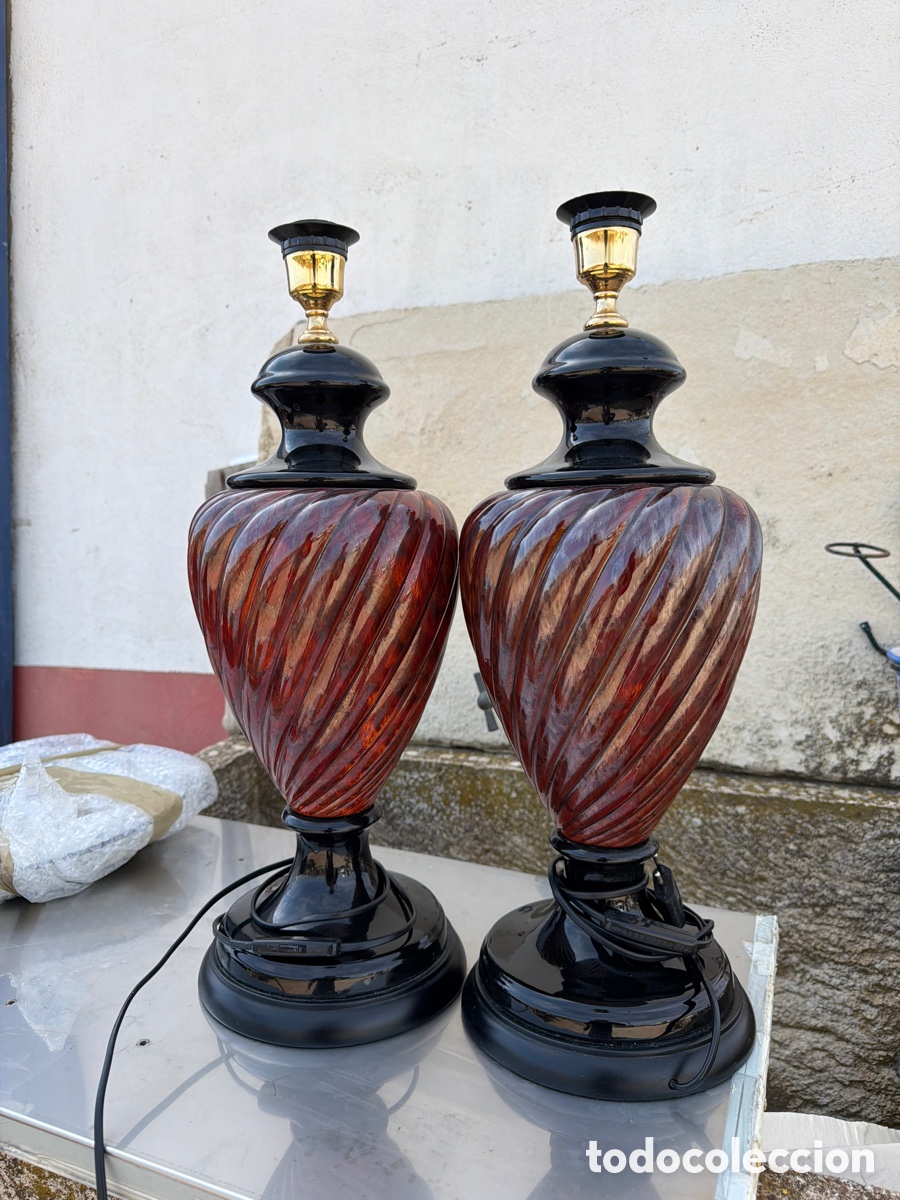 Antig&uuml;edades: Pareja de Manises imperio con sello - Foto 1