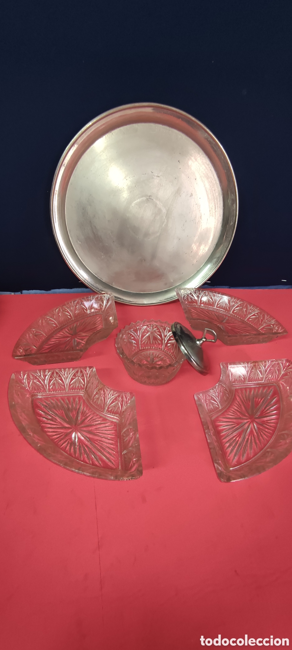 Antig&uuml;edades: Antigua bandeja y cuencos - Foto 4