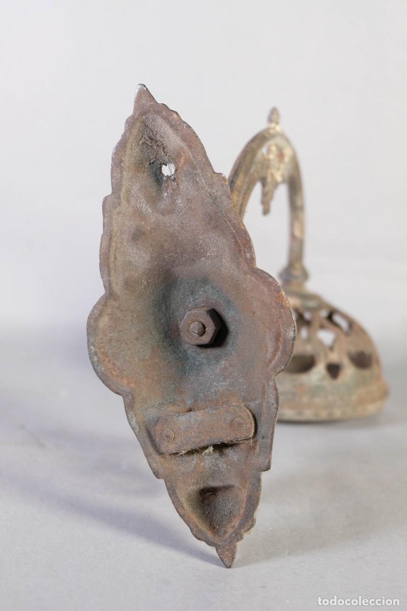 Antig&uuml;edades: APLIQUE EN METAL SIGLO XIX - Foto 8