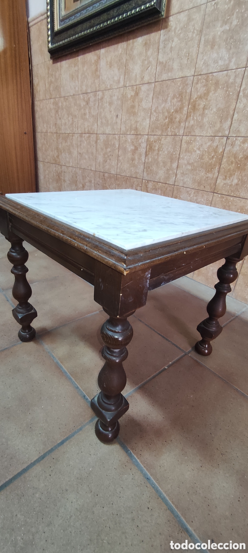 Antig&uuml;edades: Mesa peque&ntilde;a tapade marmol - Foto 5
