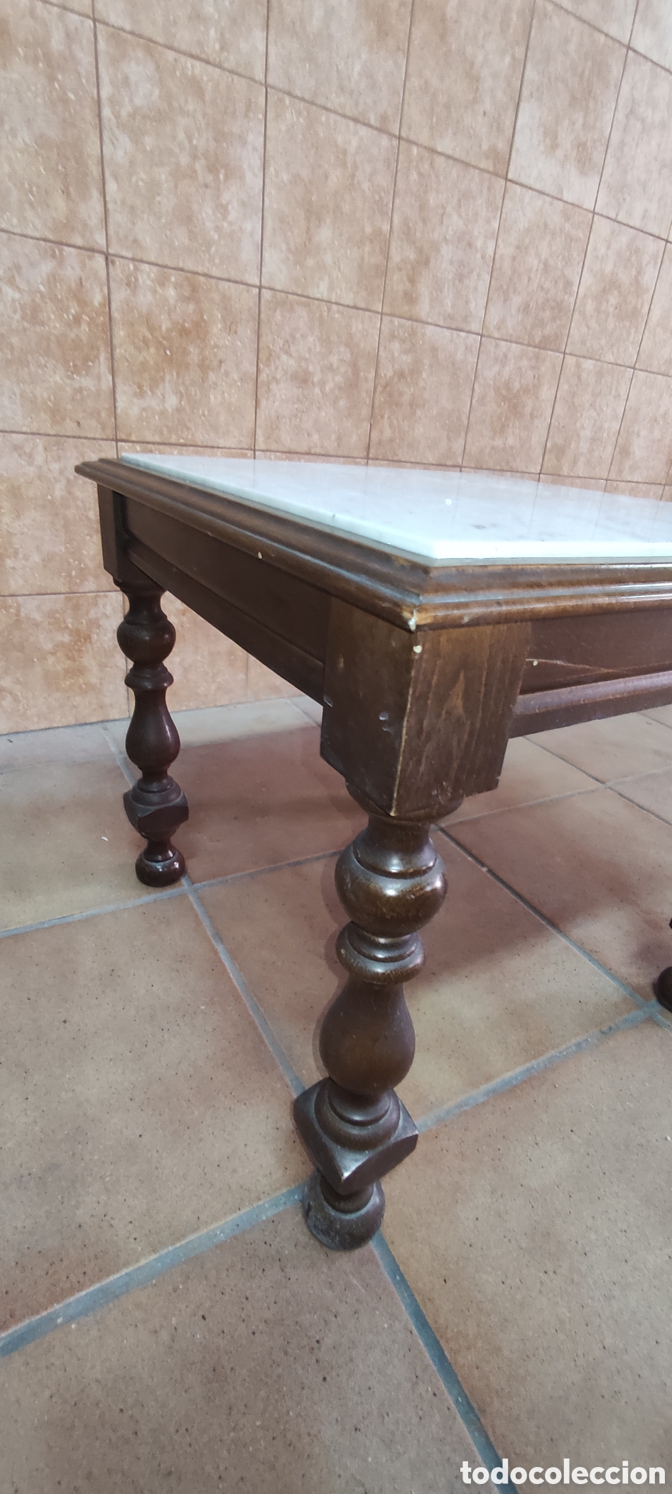 Antig&uuml;edades: Mesa peque&ntilde;a tapade marmol - Foto 6