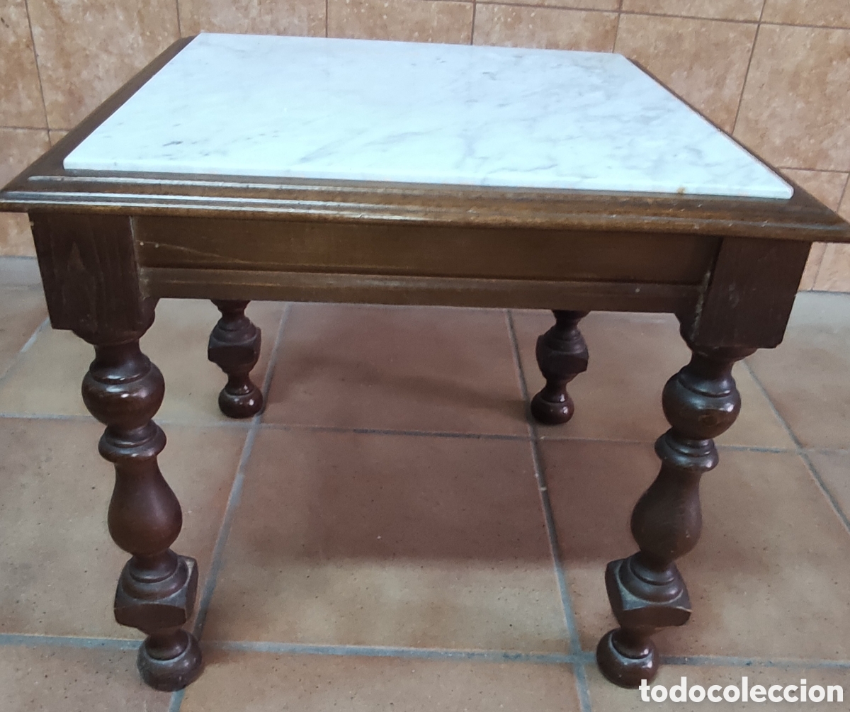 Antig&uuml;edades: Mesa peque&ntilde;a tapade marmol - Foto 1