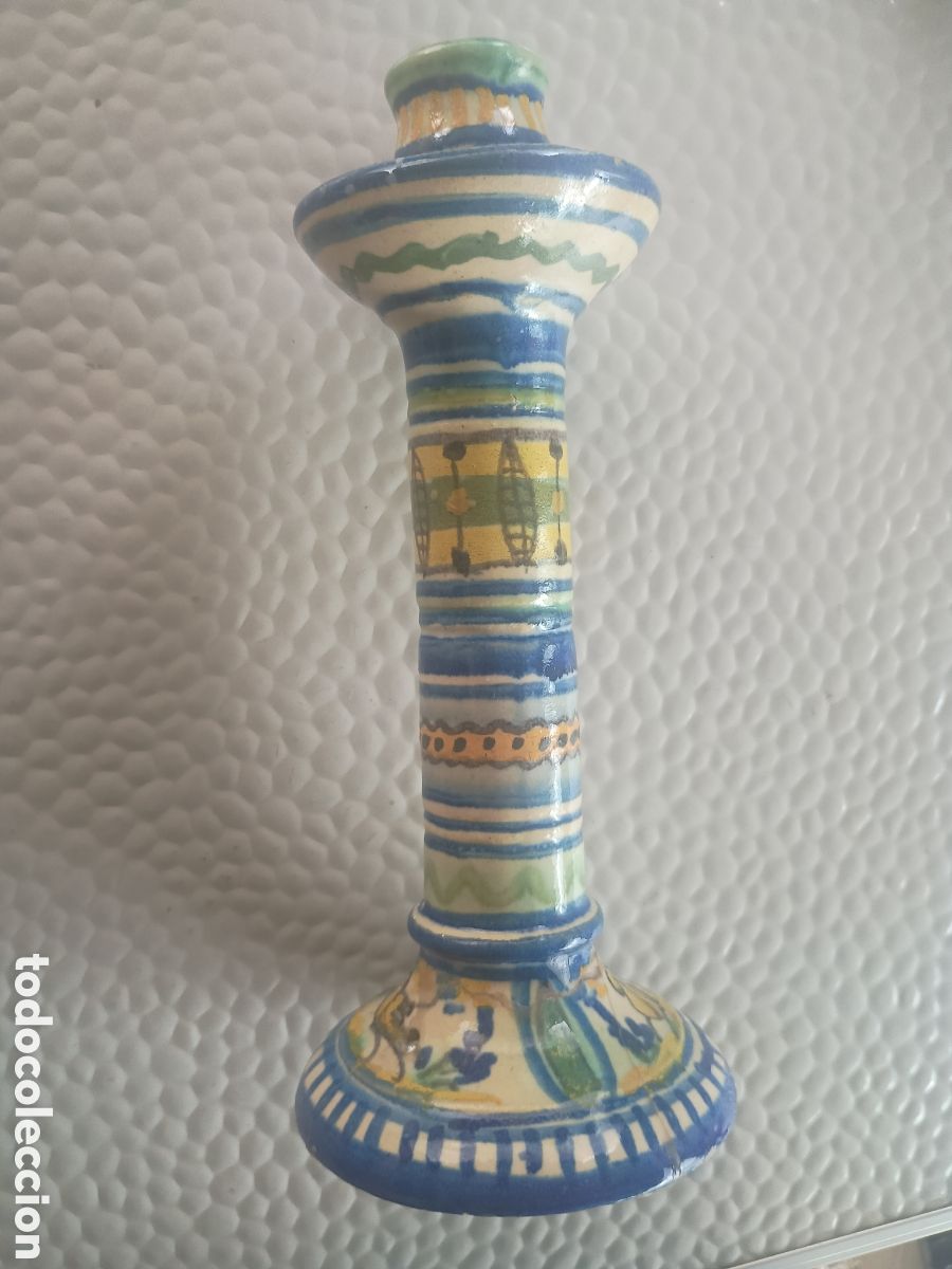 Antiques: Candelabro estil&oacute; cer&aacute;mica triana