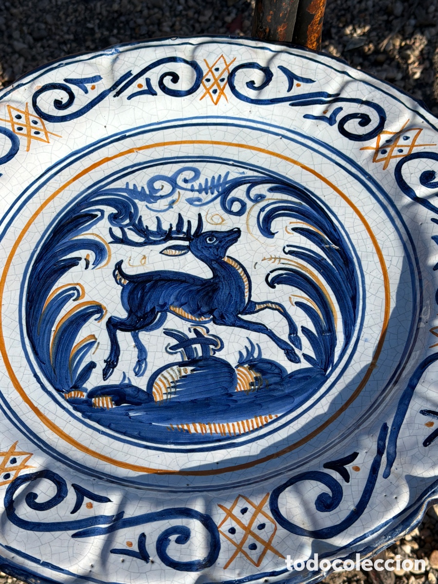 Antig&uuml;edades: Plato de Talavera gran tama&ntilde;o - Foto 2