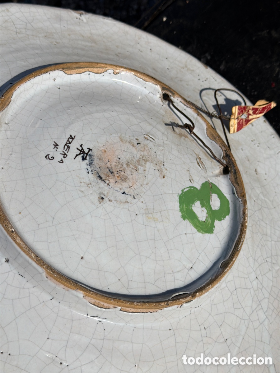 Antig&uuml;edades: Plato de Talavera gran tama&ntilde;o - Foto 2
