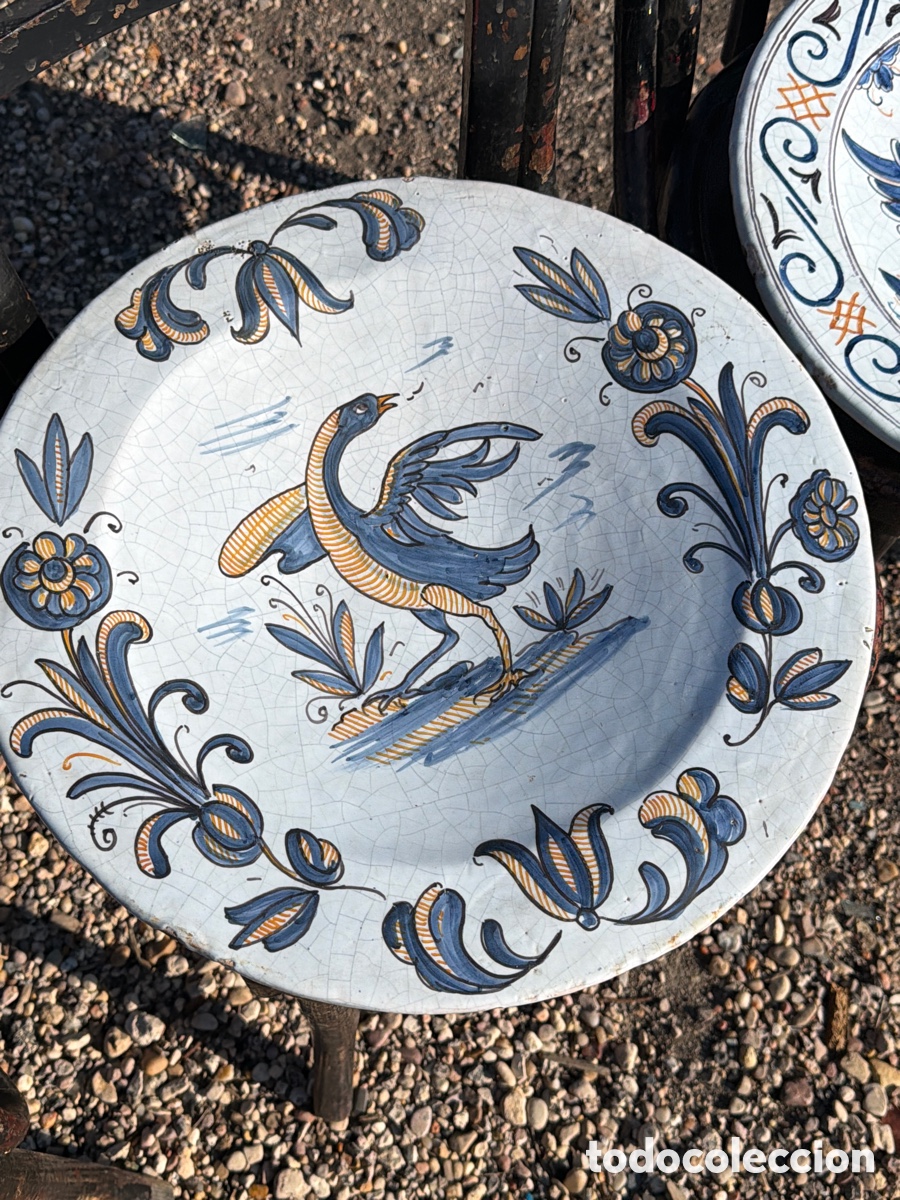 Antig&uuml;edades: Plato de Talavera gran tama&ntilde;o - Foto 1