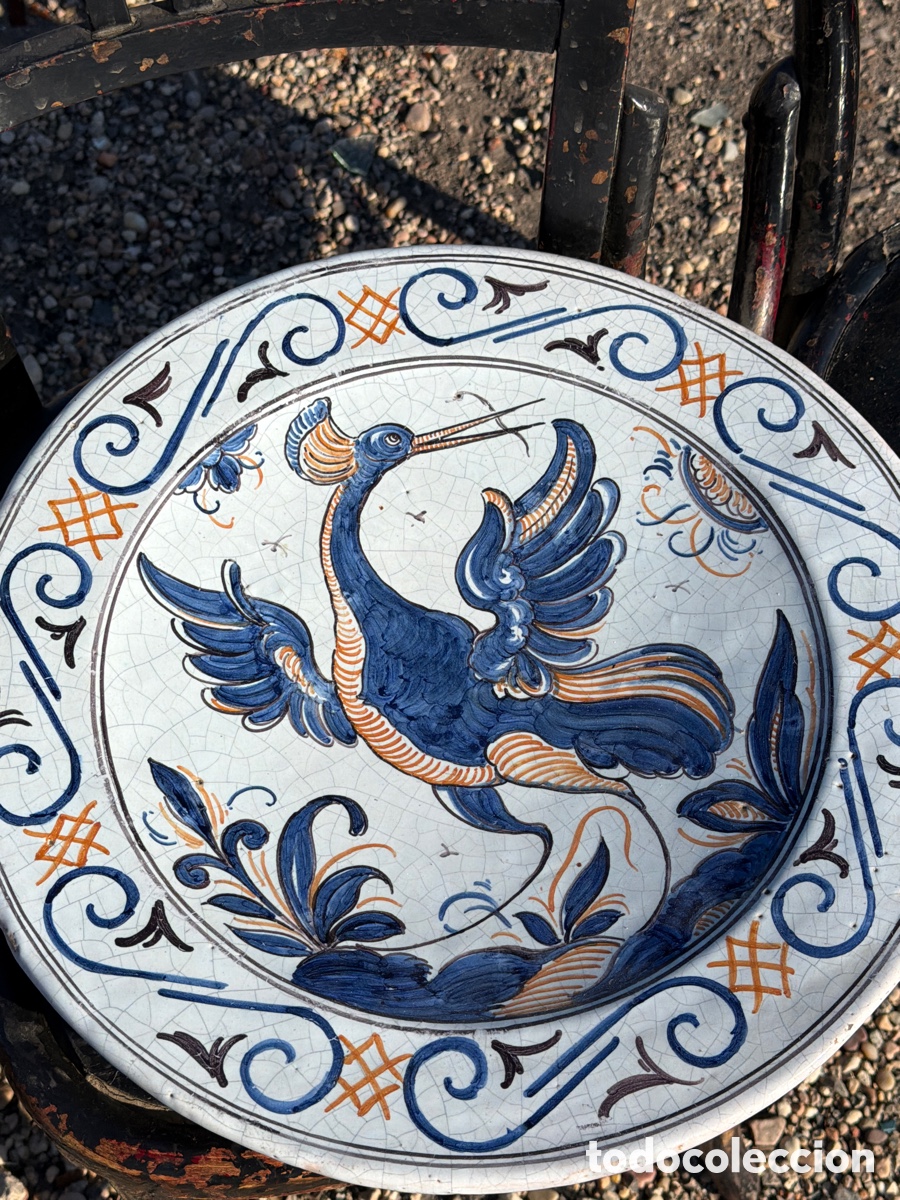 Antig&uuml;edades: Plato de Talavera gran tama&ntilde;o - Foto 2