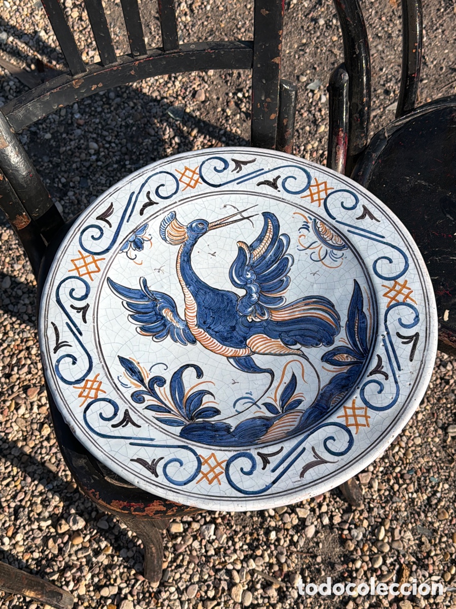 Antig&uuml;edades: Plato de Talavera gran tama&ntilde;o - Foto 1