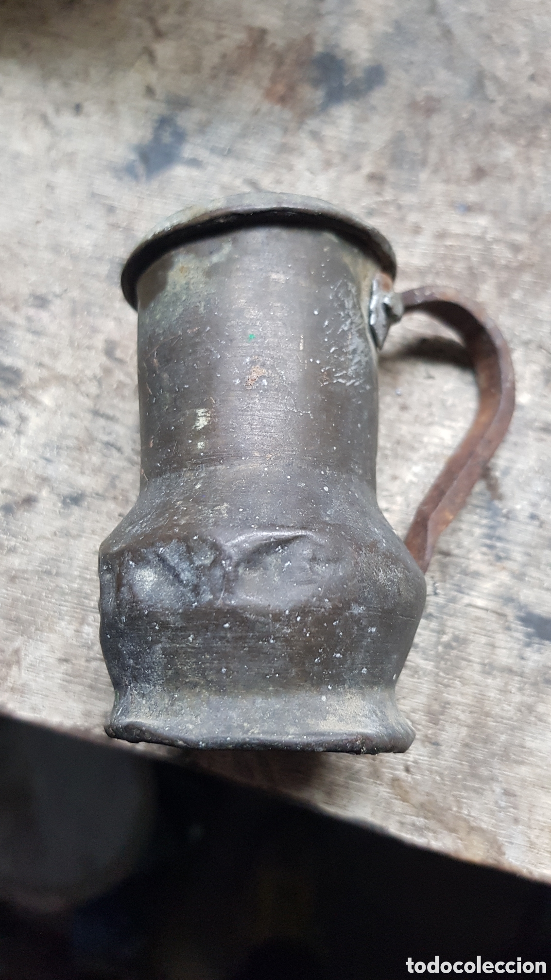 Antig&uuml;edades: Jarrita antigua de Zinc - Foto 3