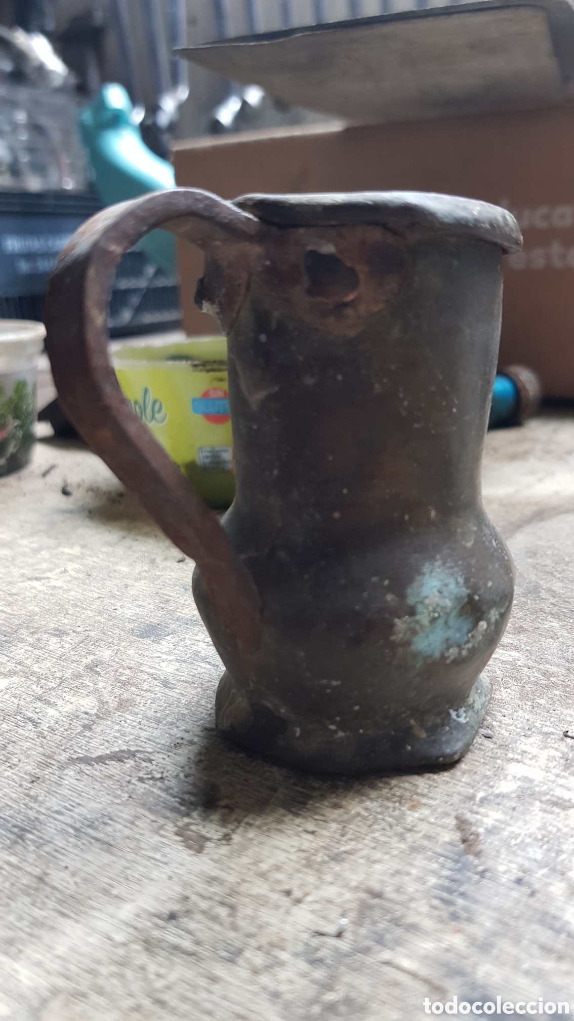 Antig&uuml;edades: Jarrita antigua de Zinc - Foto 1