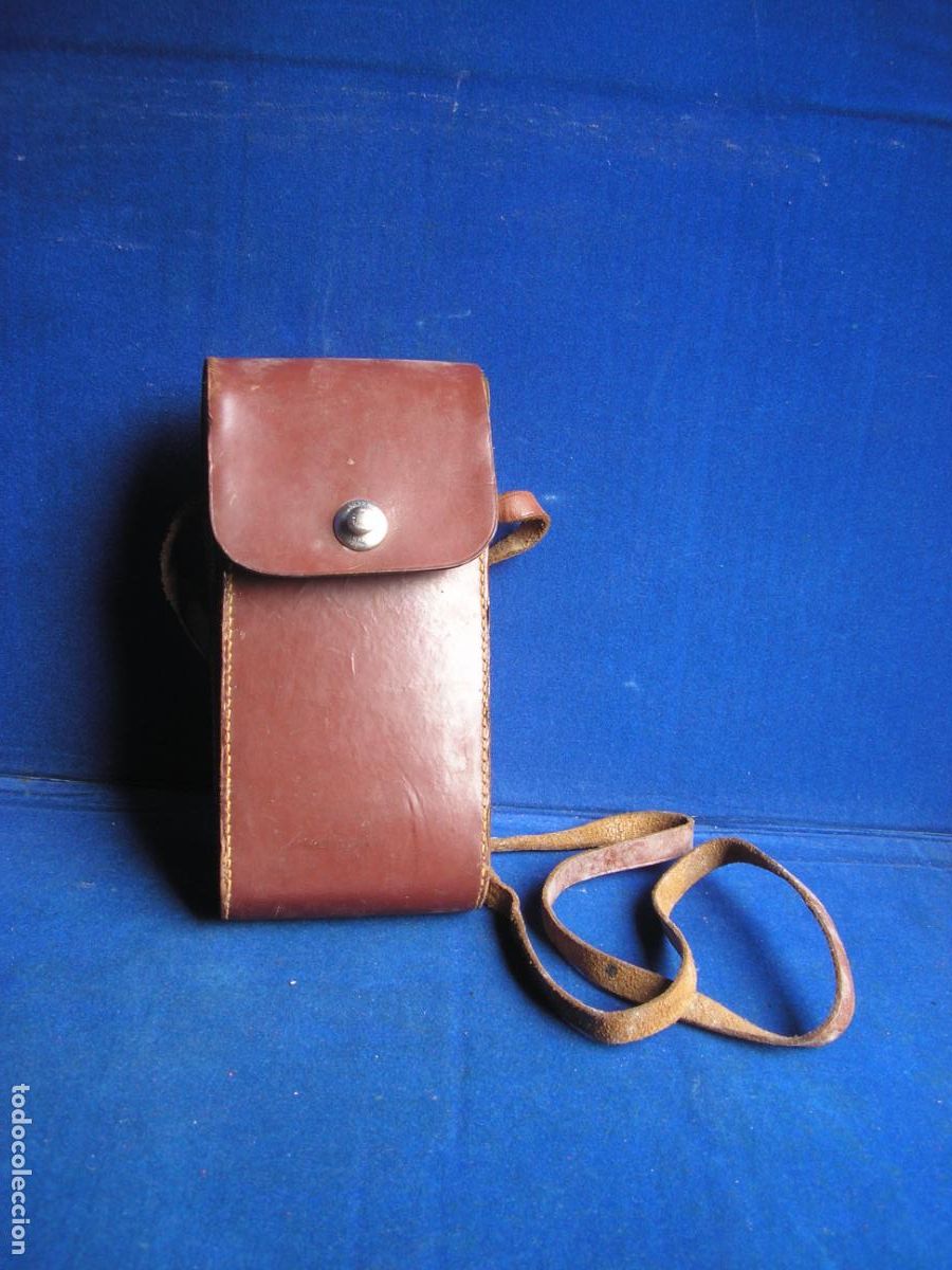 Antig&uuml;edades: FUNDA CUERO PARA MAQUINA DE FOTOS
