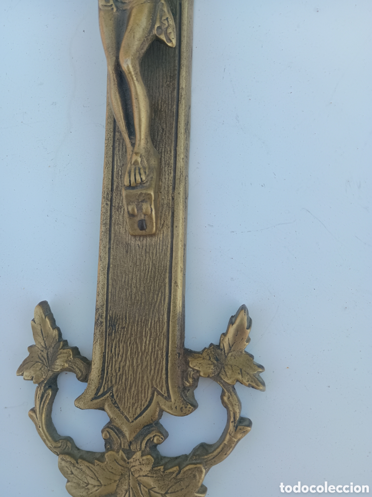 Antig&uuml;edades: Gran crucifijo bronce - Foto 3