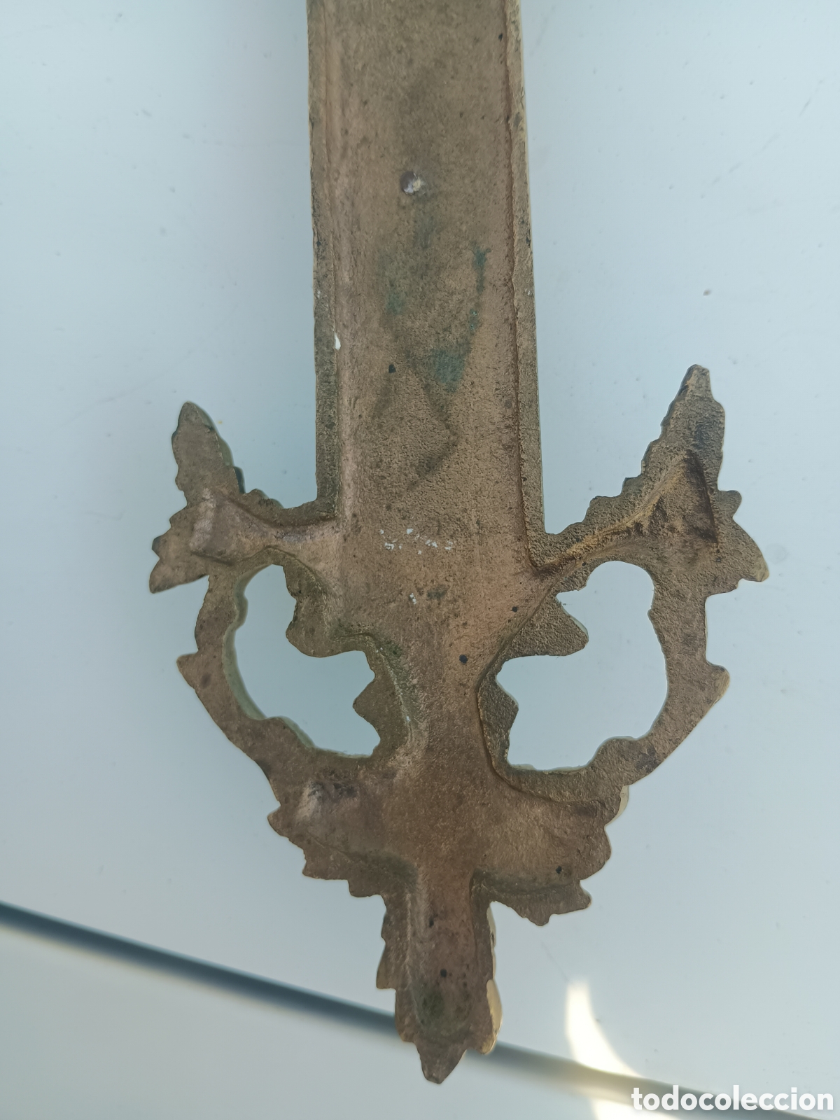 Antig&uuml;edades: Gran crucifijo bronce - Foto 6