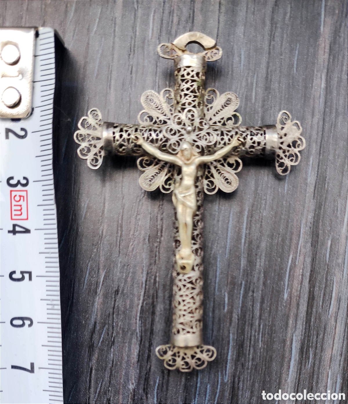 Antig&uuml;edades: Cruz de plata en filigrana - Foto 4