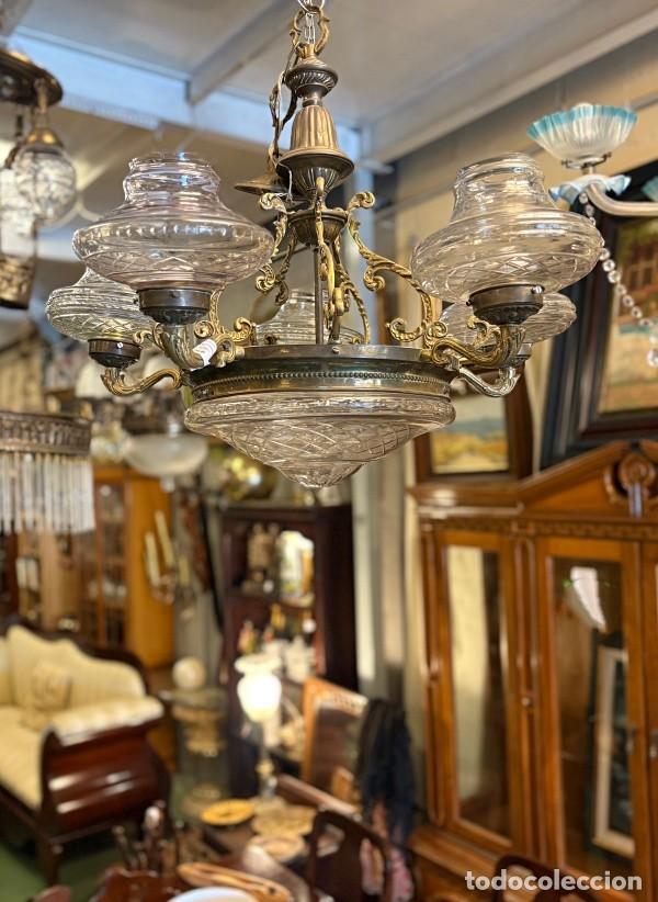 Antig&uuml;edades: Antigua L&aacute;mpara de Techo - Foto 2