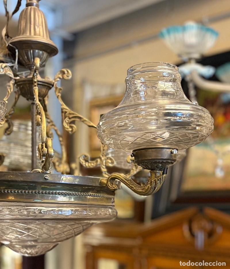 Antig&uuml;edades: Antigua L&aacute;mpara de Techo - Foto 3