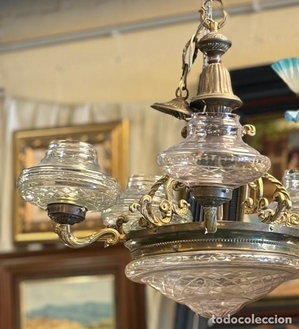 Antig&uuml;edades: Antigua L&aacute;mpara de Techo - Foto 9