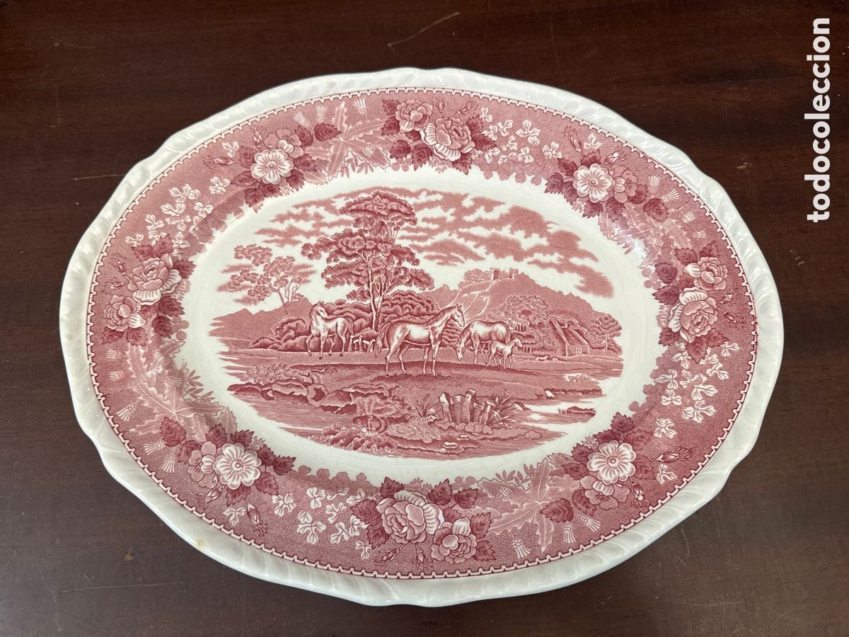 Antig&uuml;edades: PRECIOSA BANDEJA DE CERAMICA INGLESA. ADAMS ENGLISH SCEPIC. WEDGWOOD GROUP