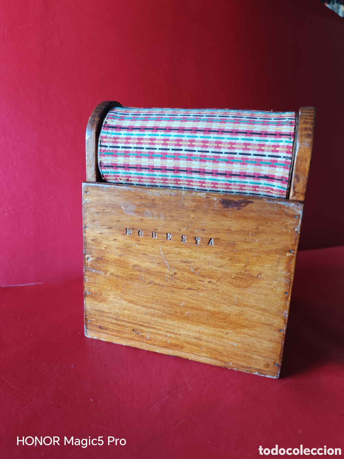 Antig&uuml;edades: Caja bastidor bolillos - Foto 3