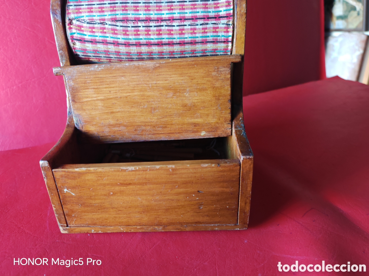 Antig&uuml;edades: Caja bastidor bolillos - Foto 6