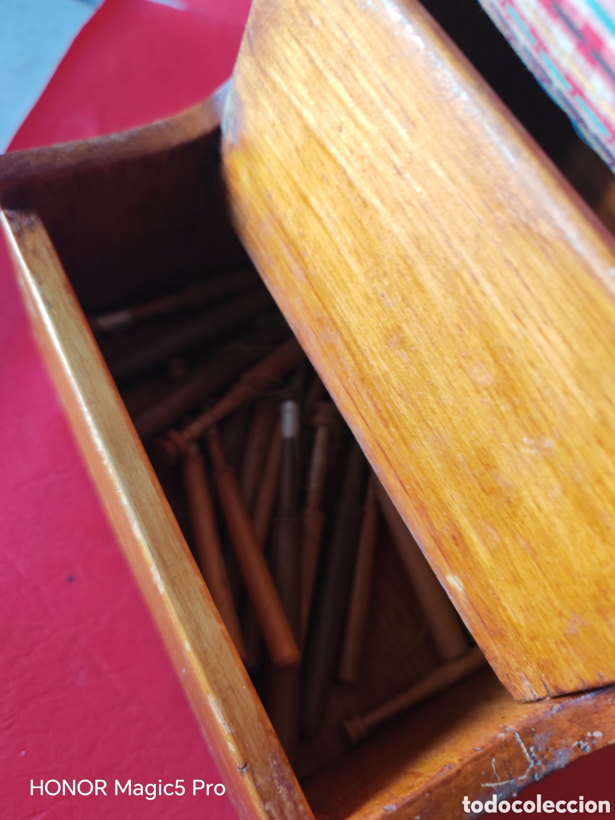 Antig&uuml;edades: Caja bastidor bolillos - Foto 8