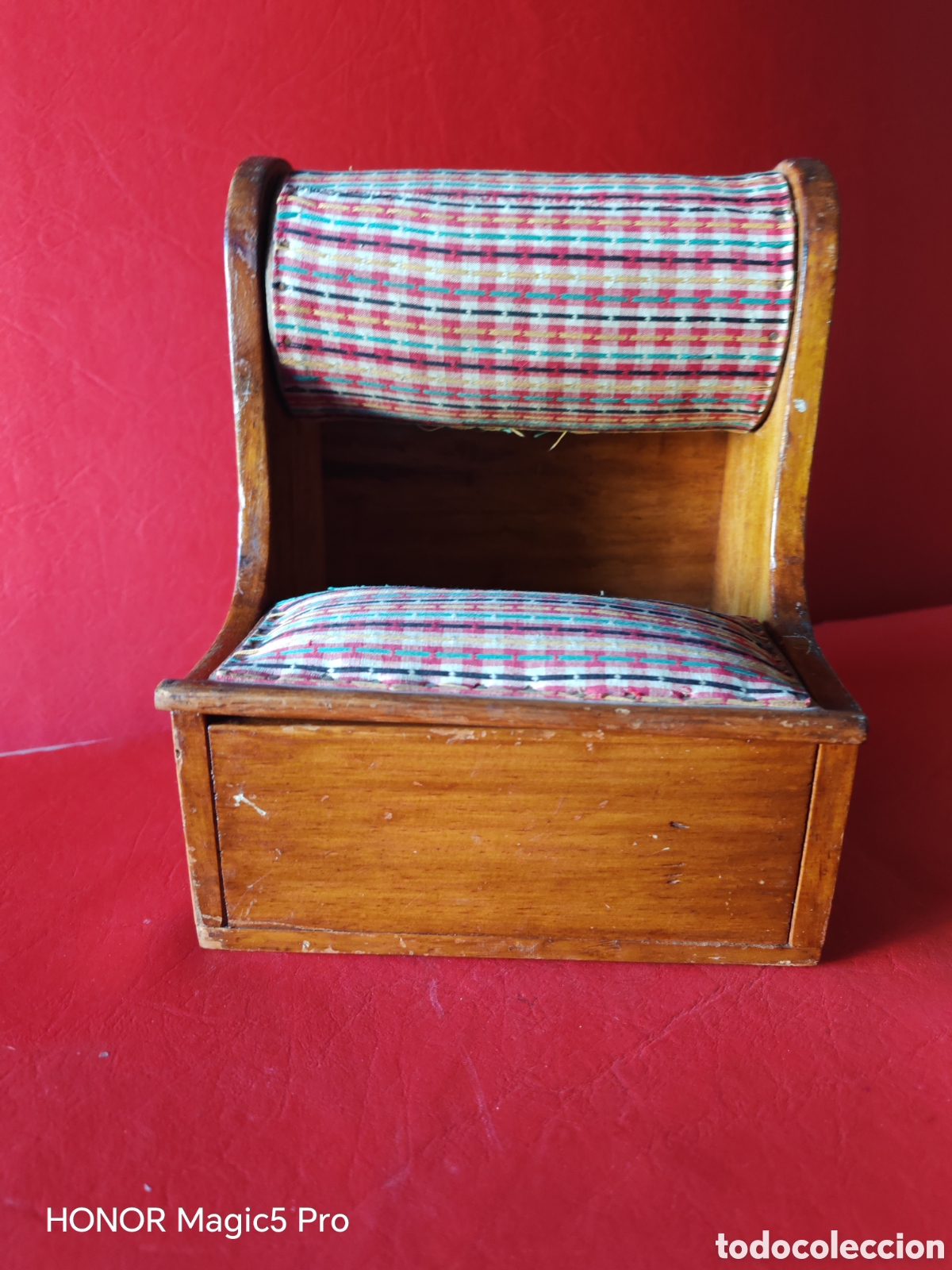 Antig&uuml;edades: Caja bastidor bolillos - Foto 1