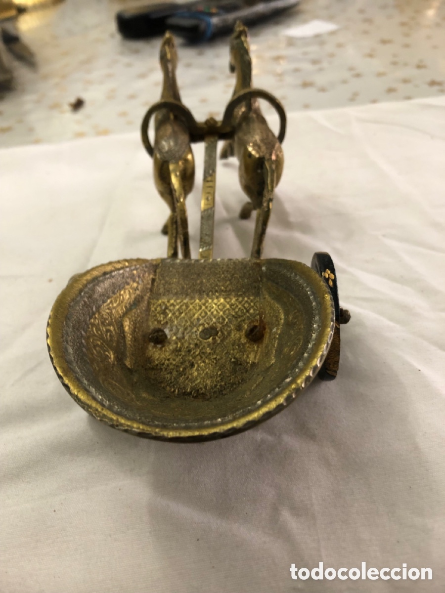Antig&uuml;edades: Biga Romana en Bronce dorado - Foto 2