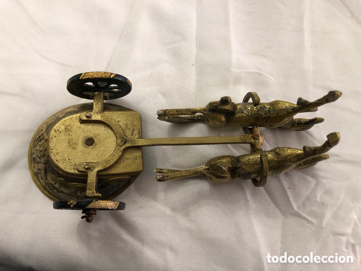 Antig&uuml;edades: Biga Romana en Bronce dorado - Foto 3
