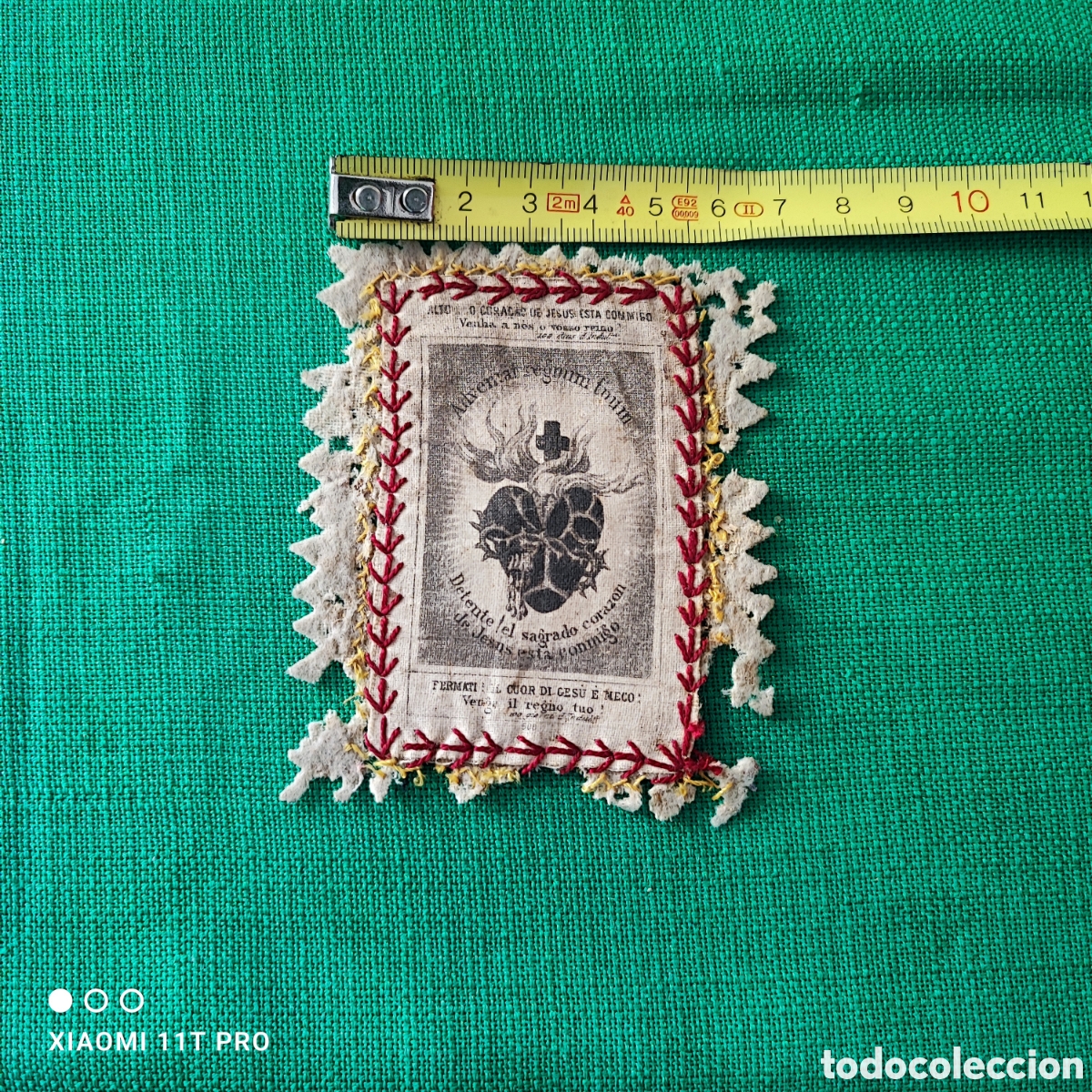 Antig&uuml;edades: Escapulario detente sagrado coraz&oacute;n. - Foto 3