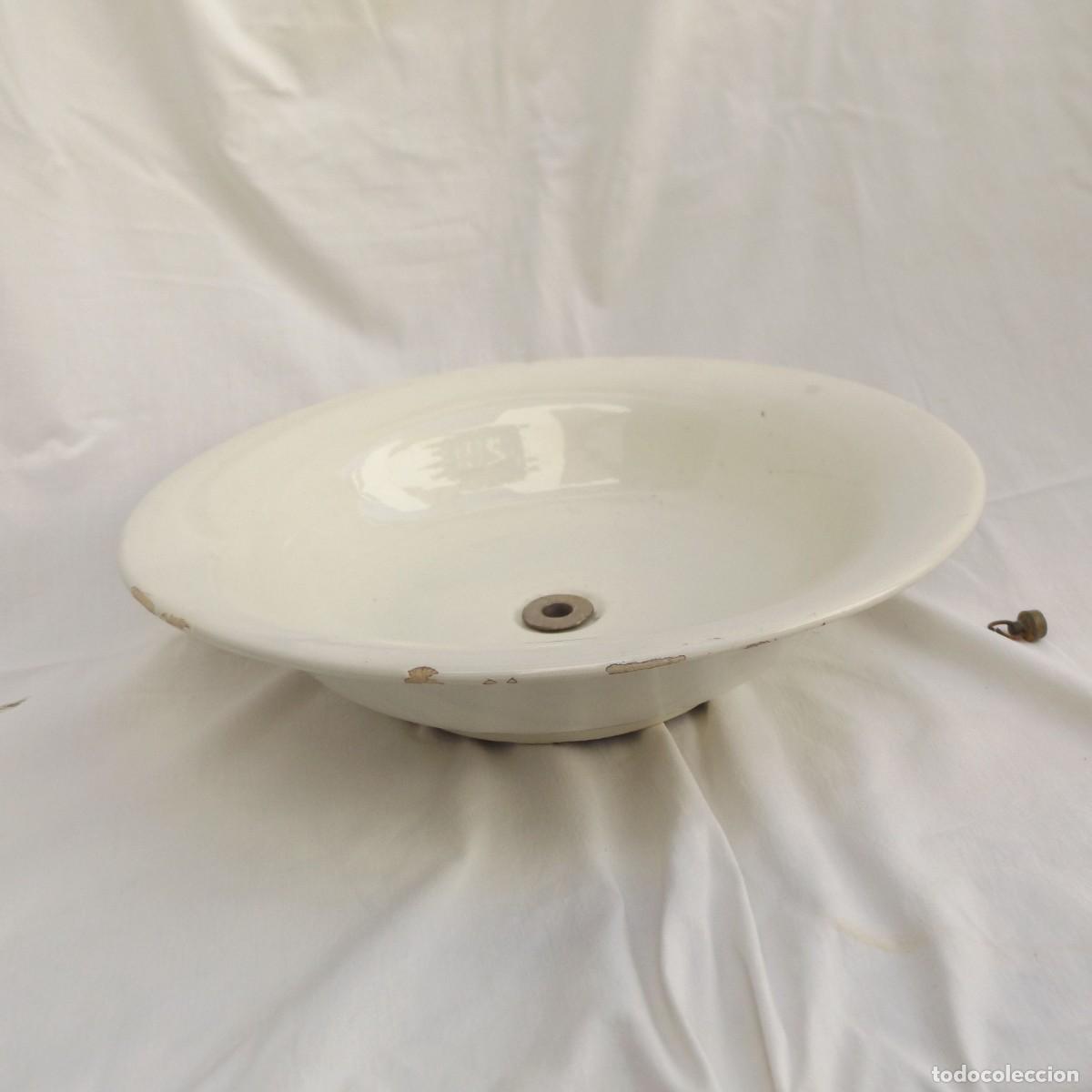 Antig&uuml;edades: cofaina de lavabo en ceramica - Foto 3