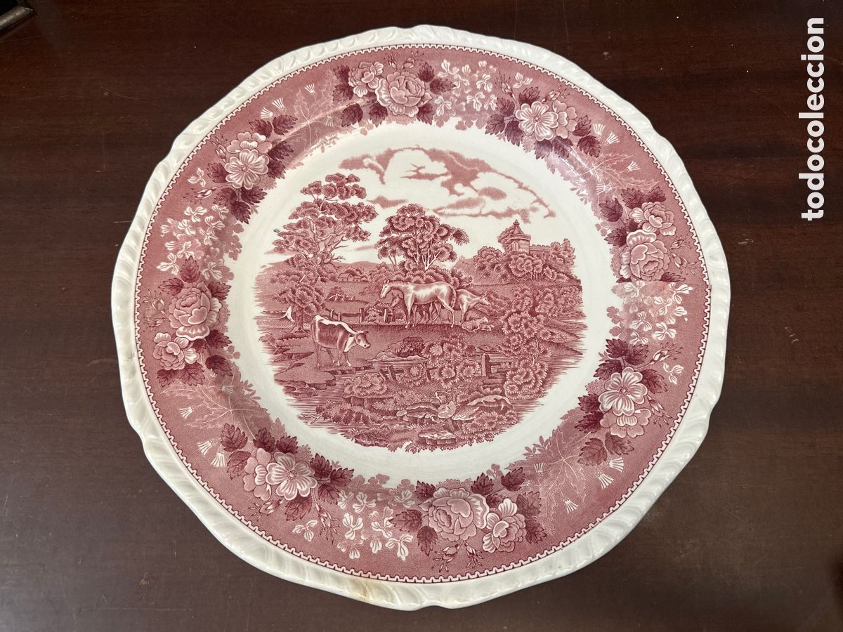 Antig&uuml;edades: PRECIOSO PLATO BANDEJA DE CERAMICA INGLESA. ADAMS ENGLISH SCEPIC. WEDGWOOD GROUP