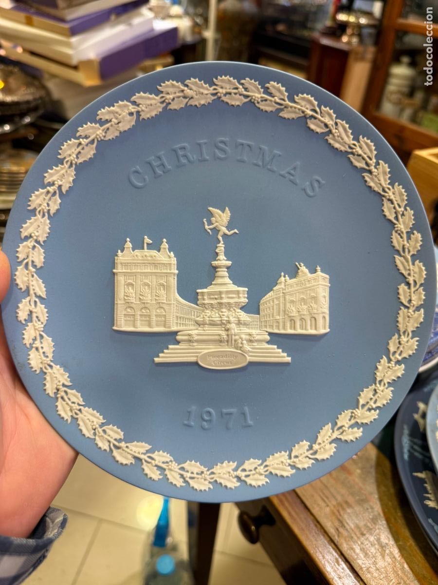Antig&uuml;edades: PLATO CERAMICA WEDGWOOD CHRISTMAS - MEDIDA 20,5 CM