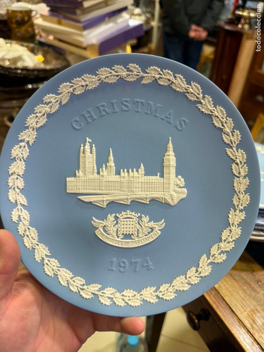 Antig&uuml;edades: PLATO CERAMICA WEDGWOOD CHRISTMAS - MEDIDA 20,5 CM