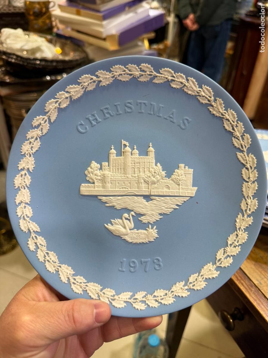 Antig&uuml;edades: PLATO CERAMICA WEDGWOOD CHRISTMAS - MEDIDA 20,5 CM