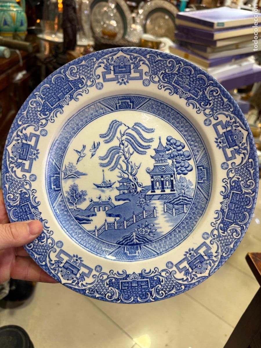 Antig&uuml;edades: PLATO CERAMICA INGLESA - MEDIDA 24,5 CM