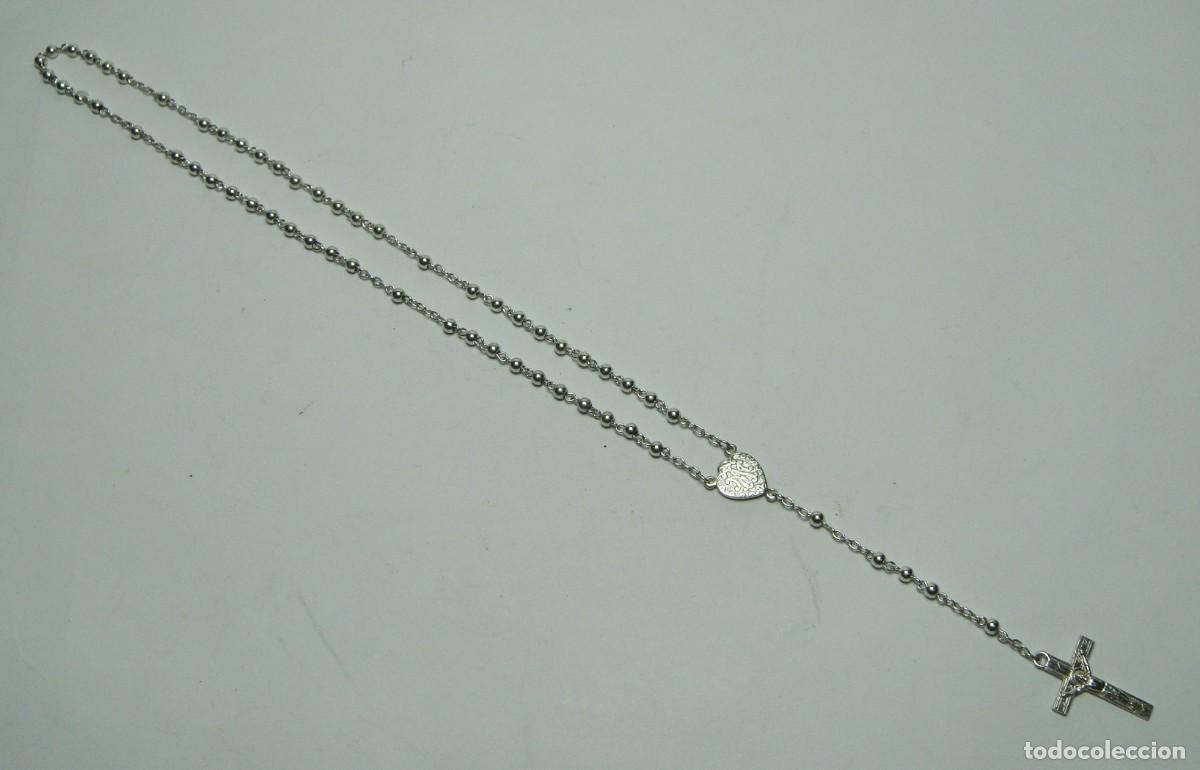 Antig&uuml;edades: Rosario completamente de PLATA .800 - Foto 2