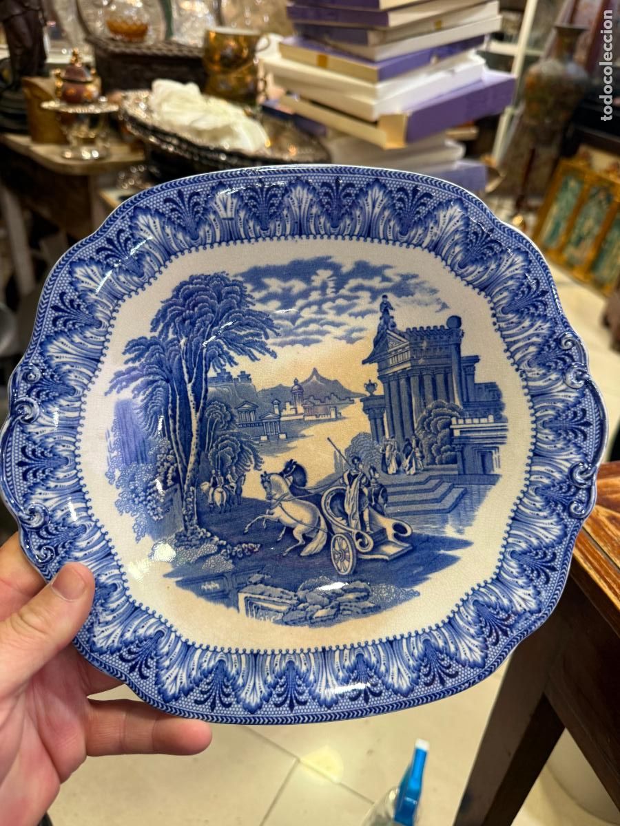 Antig&uuml;edades: PLATO HONDO CERAMICA INGLESA - MEDIDA 25X22,5 CM